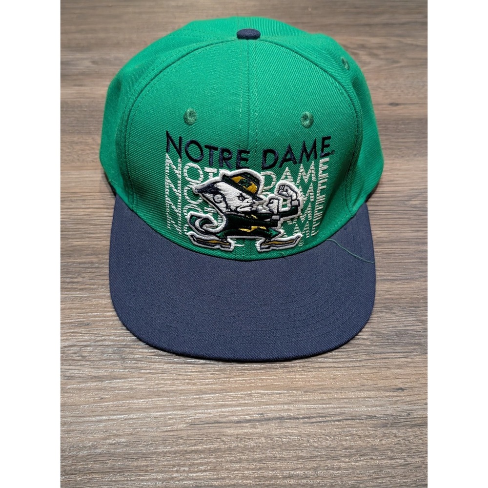 Notre Dame Fighting‎ Irish Adidas Snapback Hat Cap Adult Green Blue Adjustable